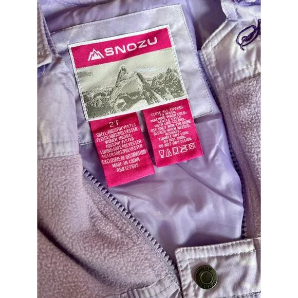 Snozu Kids' 2-piece Snowsuit, Purple size 2T - Picture 6 of 9